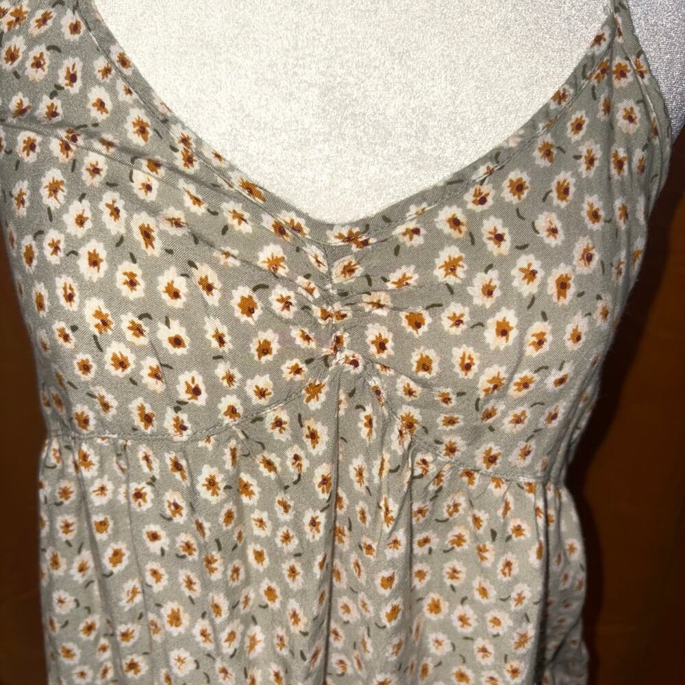 Urban Outfitters Harper Tiered Lace-Up Babydoll Floral Mini Dress small - Picture 5 of 6